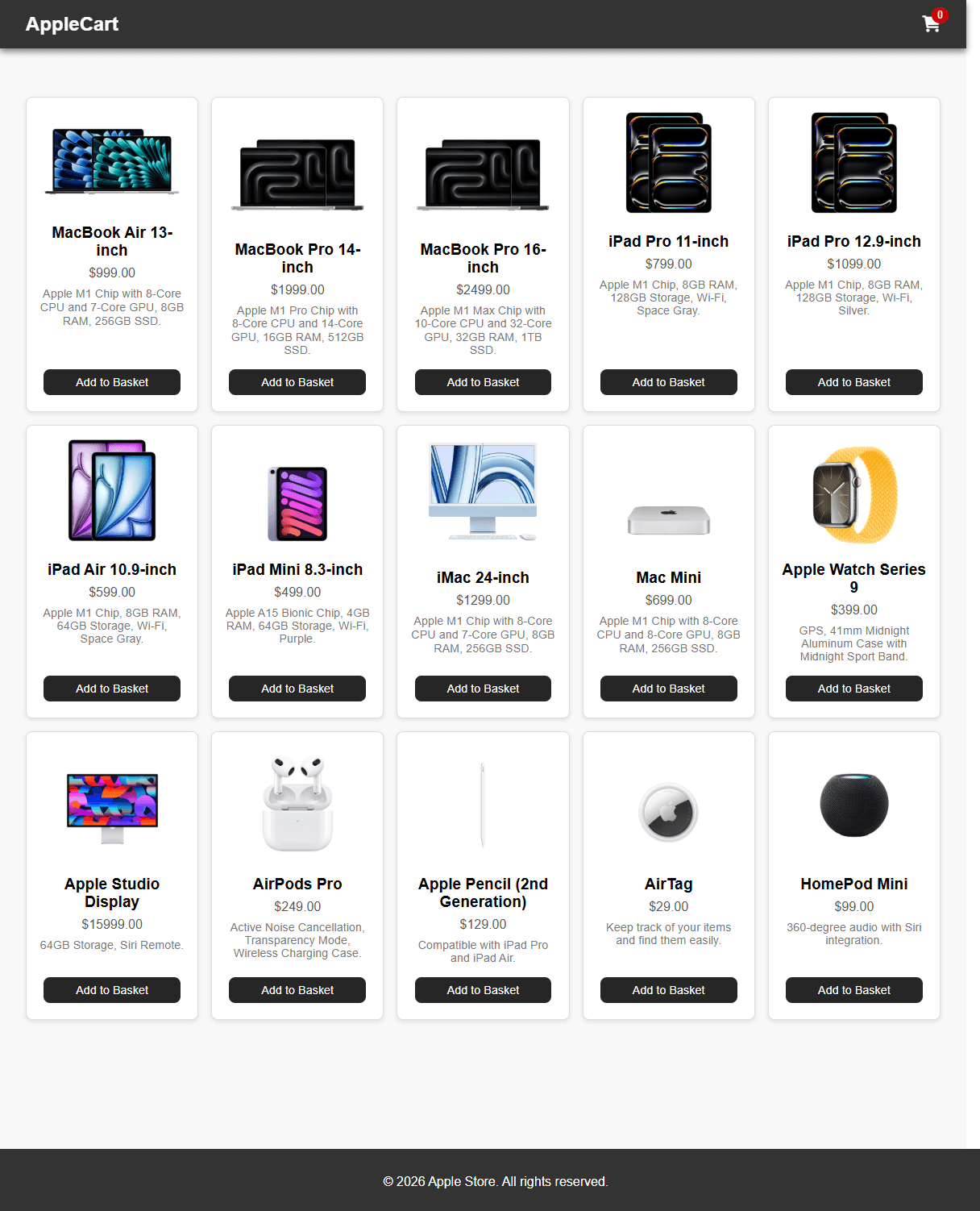 Applecart project screenshot