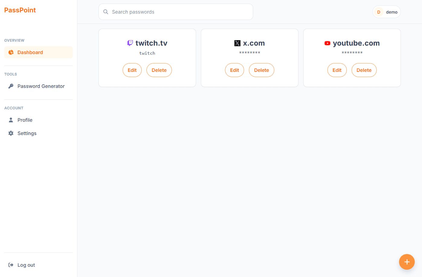PassPoint project screenshot